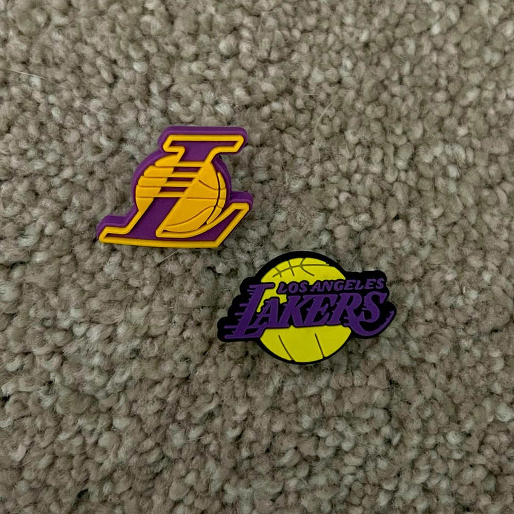 LA Lakers Charms 2Set Crocs. Brand New Lakers